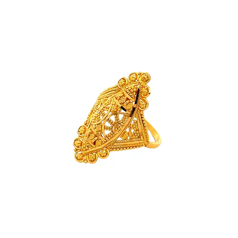 Radiant Elegant Gold Ring in 22K