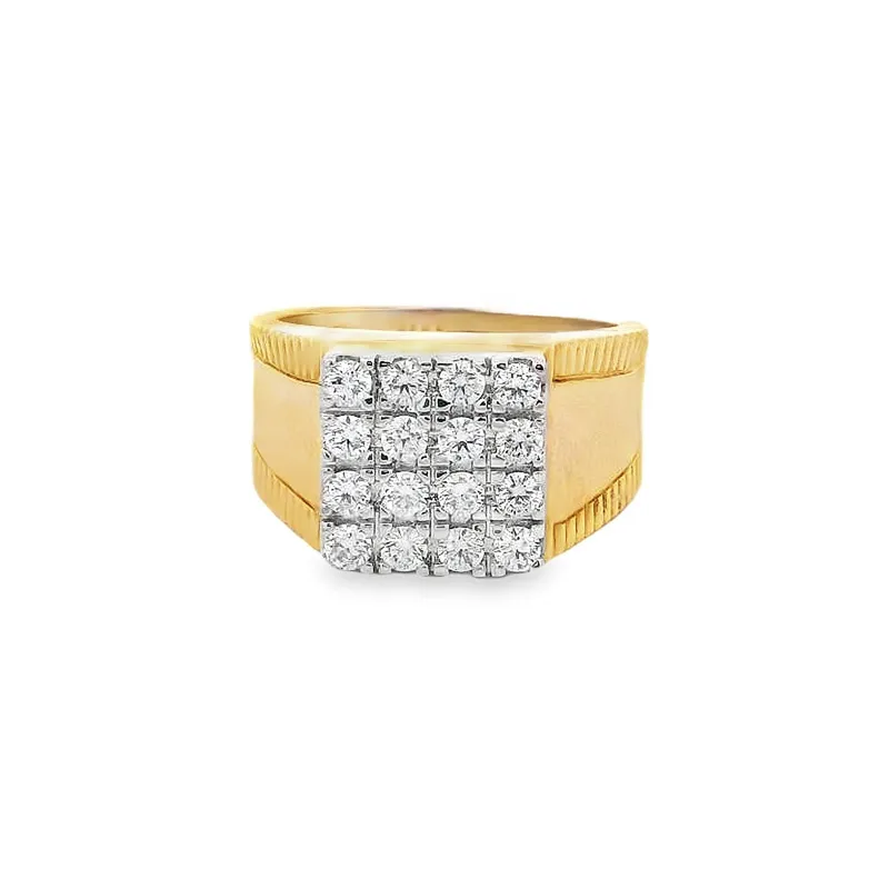 Elegant Diamond-Studded Ring - Men