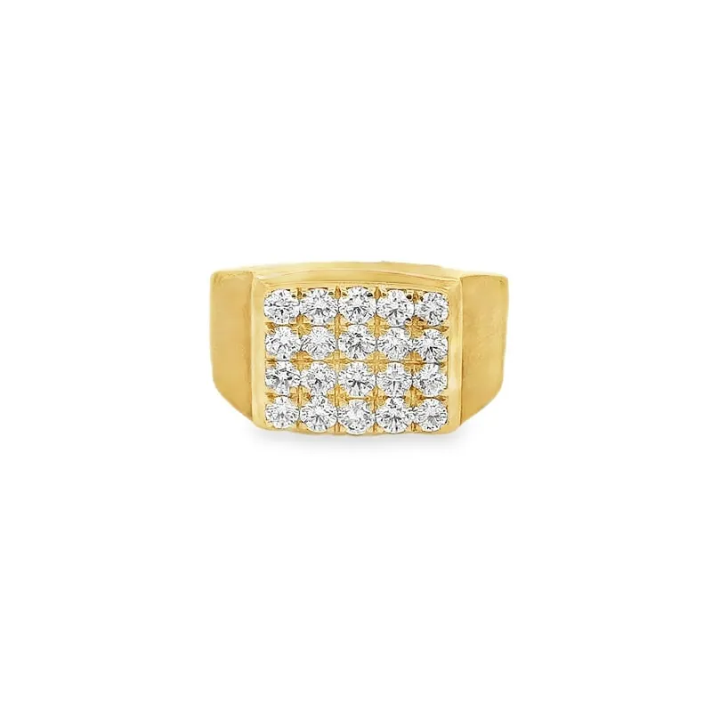 Elegant Gold Diamond Ring for Men
