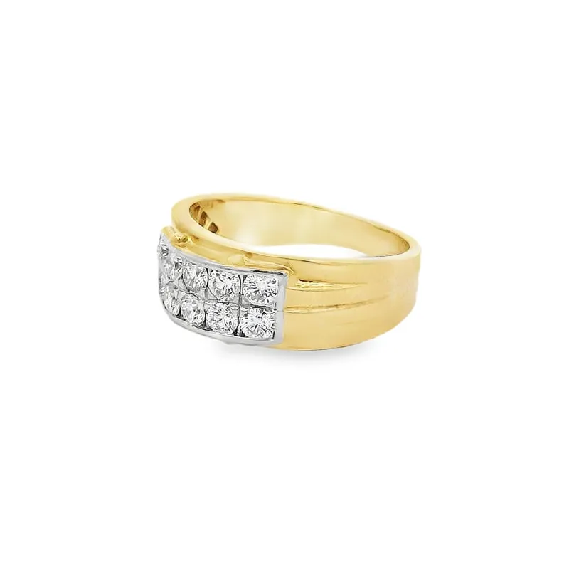 Elegant Gold and Diamond Ring for Men