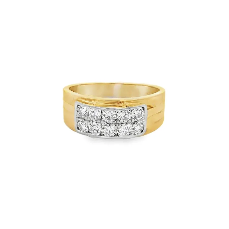 Elegant Gold and Diamond Ring for Men