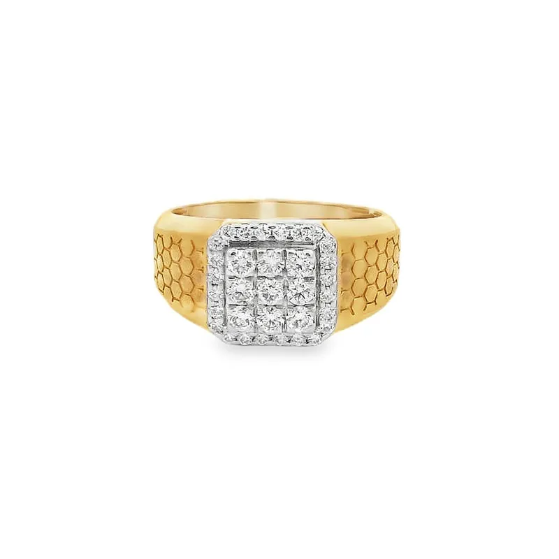 Elegant Gold and Diamond Ring for Men