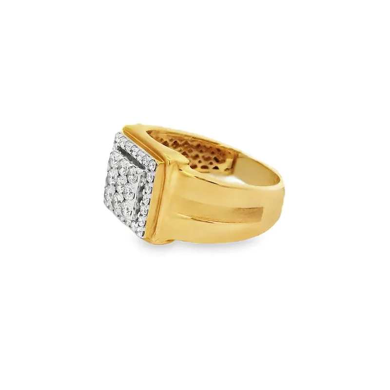 Elegant Square Diamond Ring
