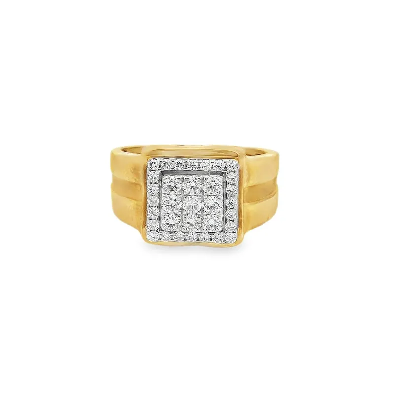Elegant Square Diamond Ring