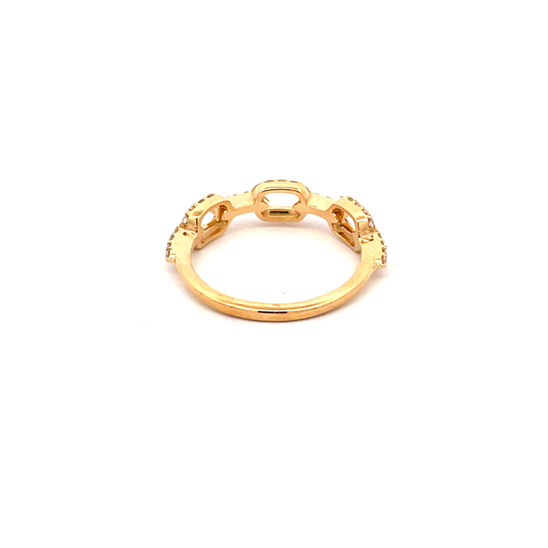 18K Yellow Gold Diamond Ladies Ring - Size 6.0