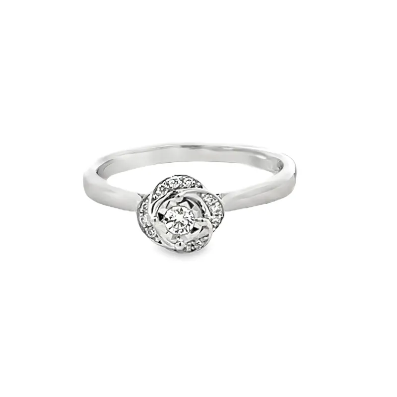 Elegant Floral Diamond Ring