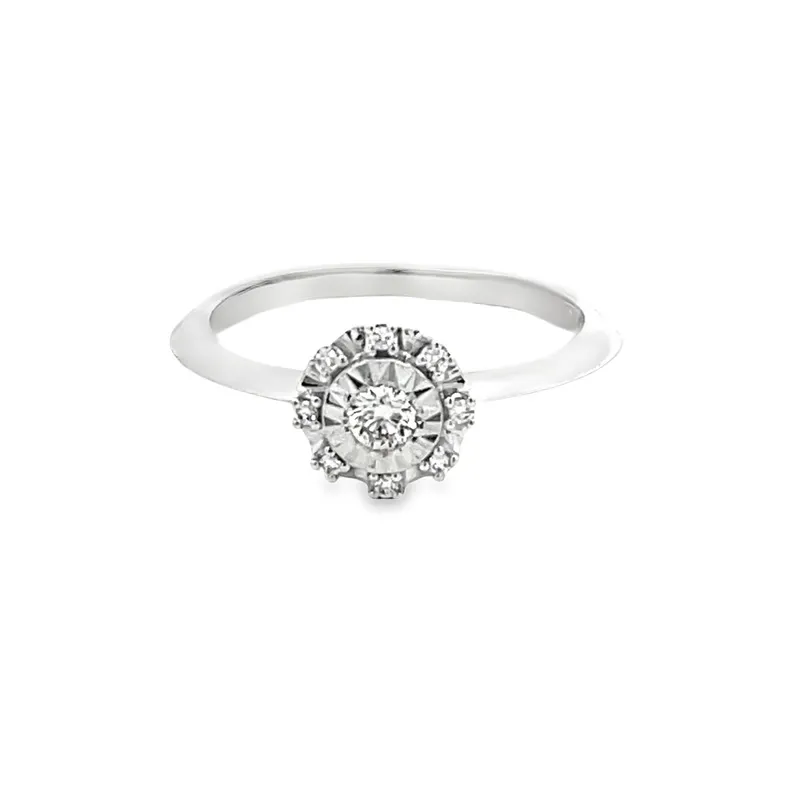Elegant Diamond Floral Ring