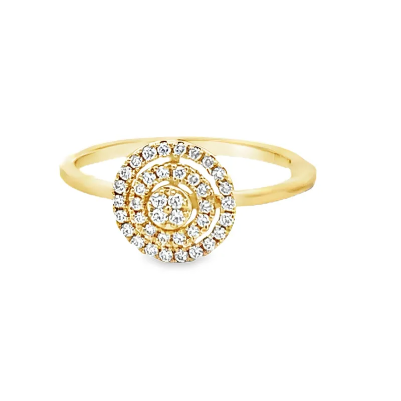 Elegant Spiral Diamond Ring