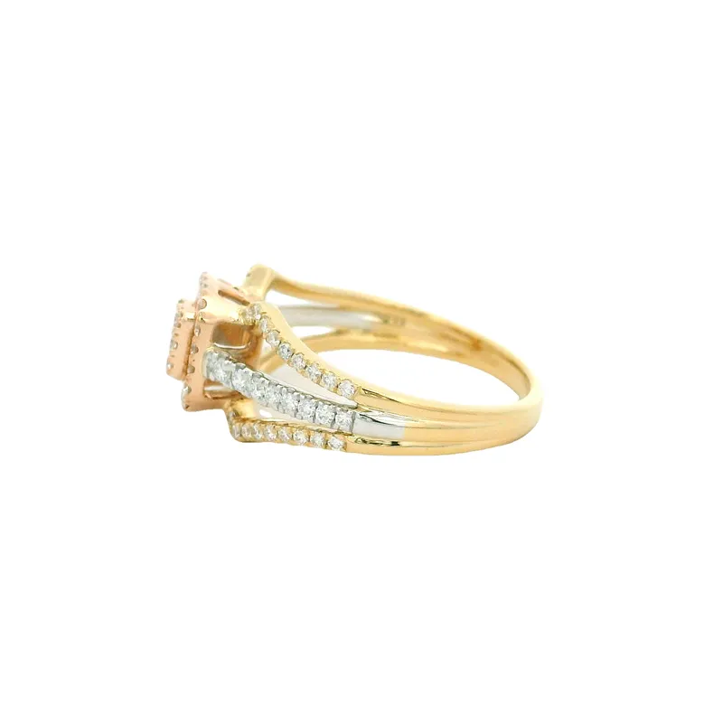 Elegant Natural Diamond-Studded Ring