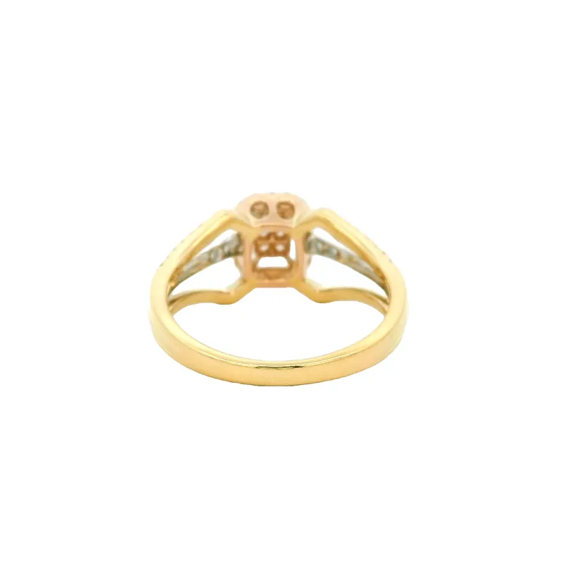 Elegant Natural Diamond-Studded Ring