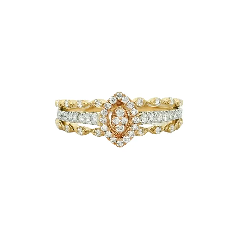 Exquisite Gold Diamond Ring