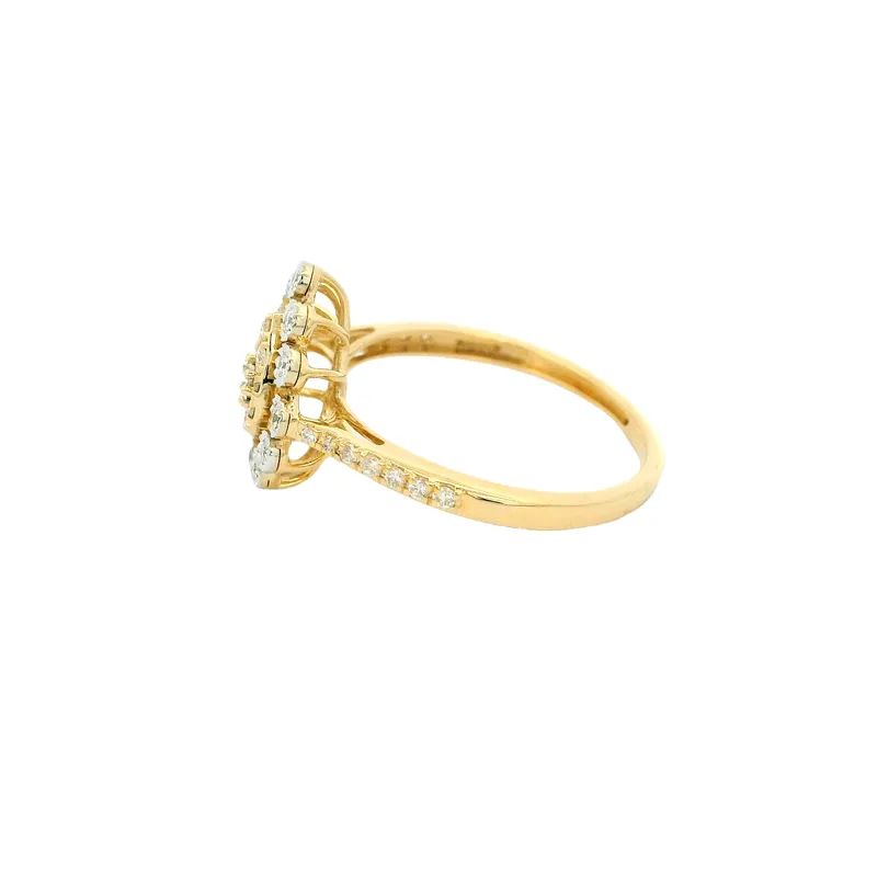 Elegant Diamond Teardrop Ring