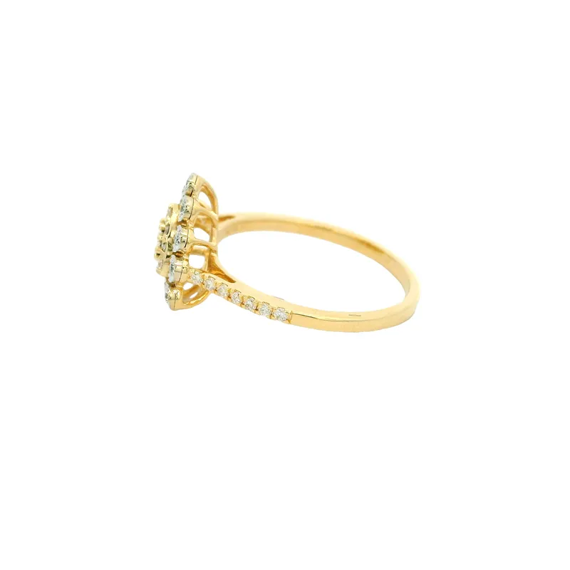 Elegant Diamond Cluster Ring
