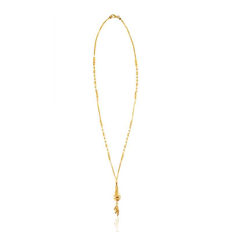 22K Yellow Gold Fancy Chain with Tassels