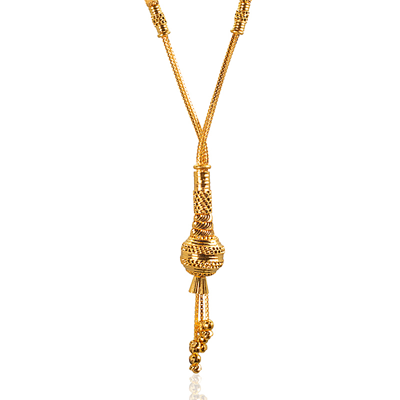 22K Yellow Gold Fancy Chain with Tassels