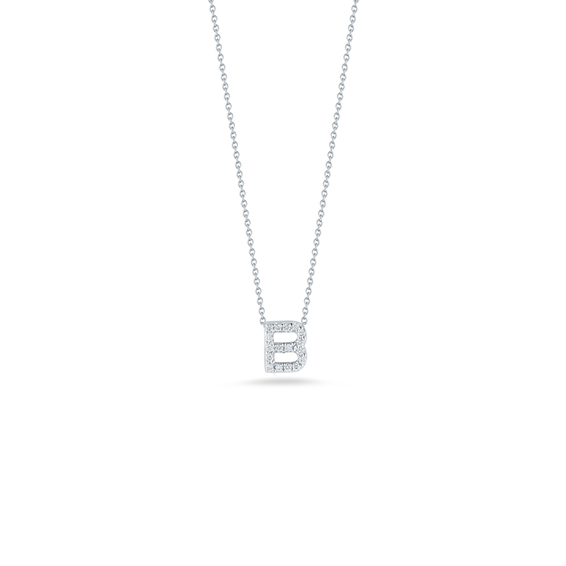 18Kt Gold Love Letter B Pendant With Diamonds
