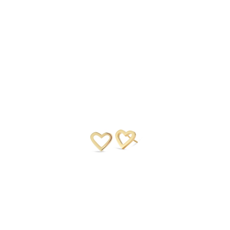 18Kt Heart Stud Earrings