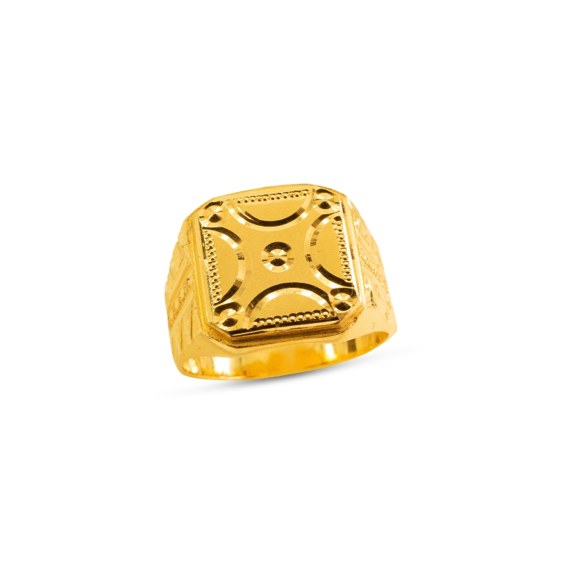 Regal Men's Ring in 22K Yellow Gold