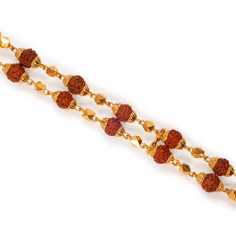 Rudraksh Men's Bracelet in 22K Yellow Gold