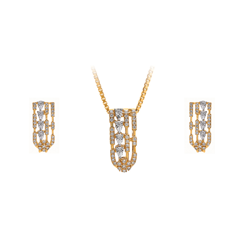 Diamond Pendant Set, U-shaped