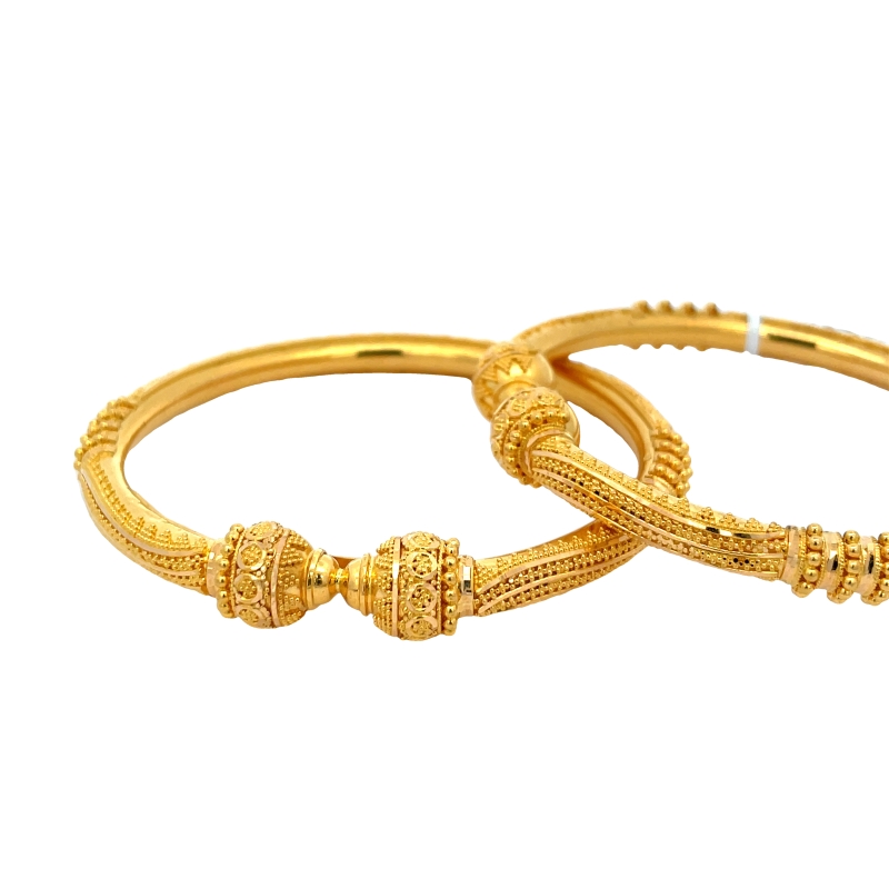 Bold 22K Yellow Gold Kada Bangles