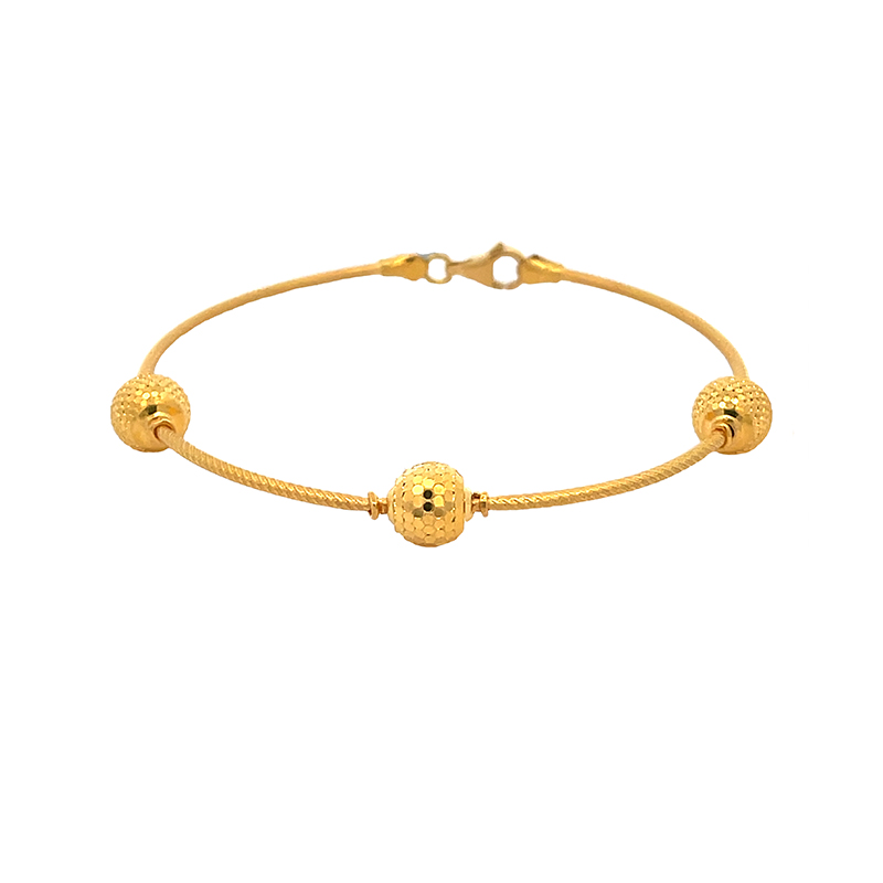 22K Gold Bracelet for Baby - 235-GBR3260 in 3.550 Grams