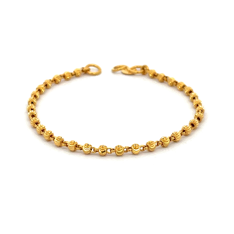 22K Yellow Gold Baby Bracelet Set of 2