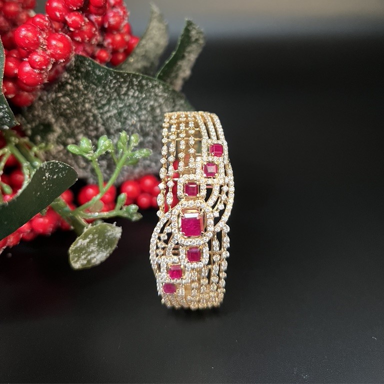Radiant Ruby and Diamond Luxury Bracelet
