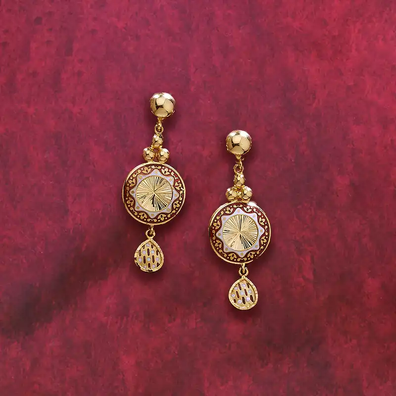 Auspicious Gold Enamel Necklace Set