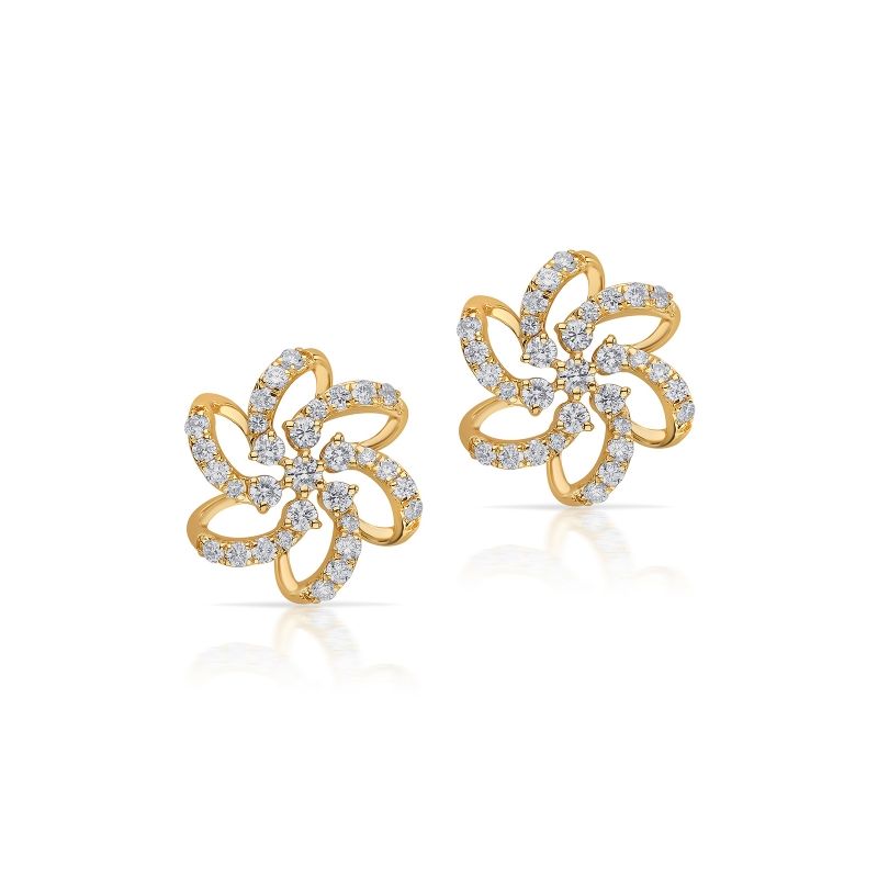 Fabulous Geometric Design Diamond Earrings - Alapatt Diamonds