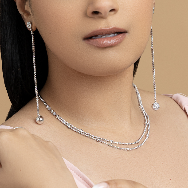 Pendant necklace: White zirconia stones – THOMAS SABO