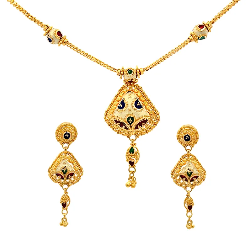 Latest Gold Necklace Set Designs with Price Jhumka Necklace Sets