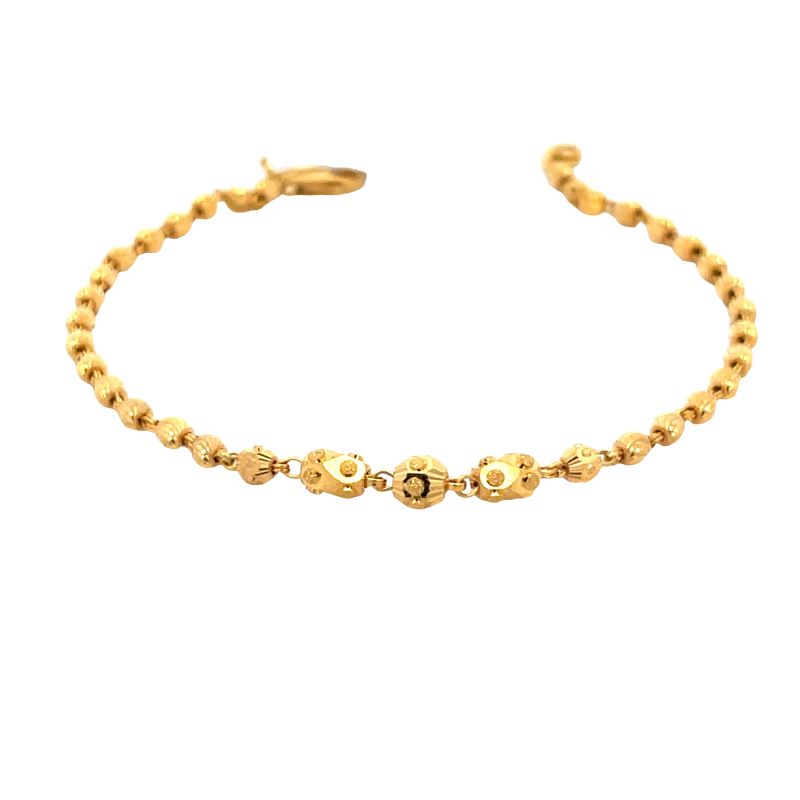 22k Yellow gold Mens Gold Kada Cuff Bracelet Stone studded Daily Use  Bracelet | eBay
