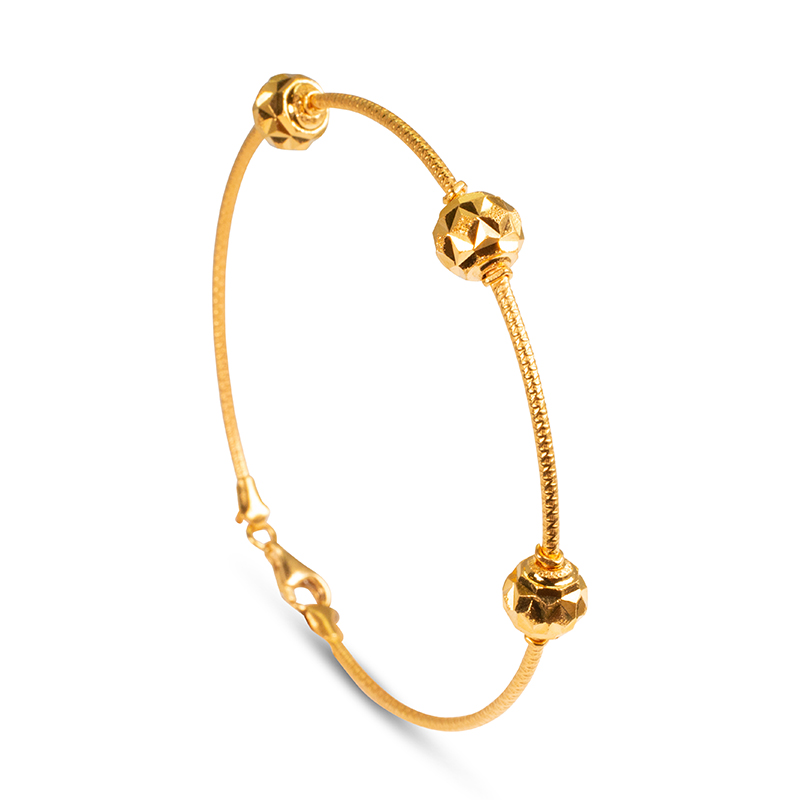 Graceful Fine 22k Gold Bracelet in 2024 | 22k gold bracelet, Yellow gold  bracelet, Gold bracelet