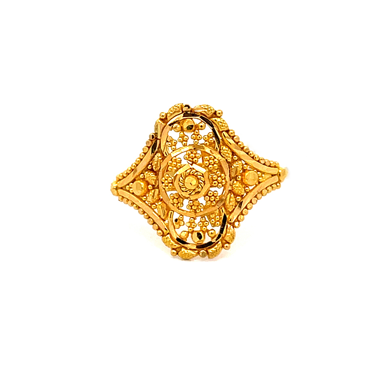 22k Yellow Gold Ornate Ring
