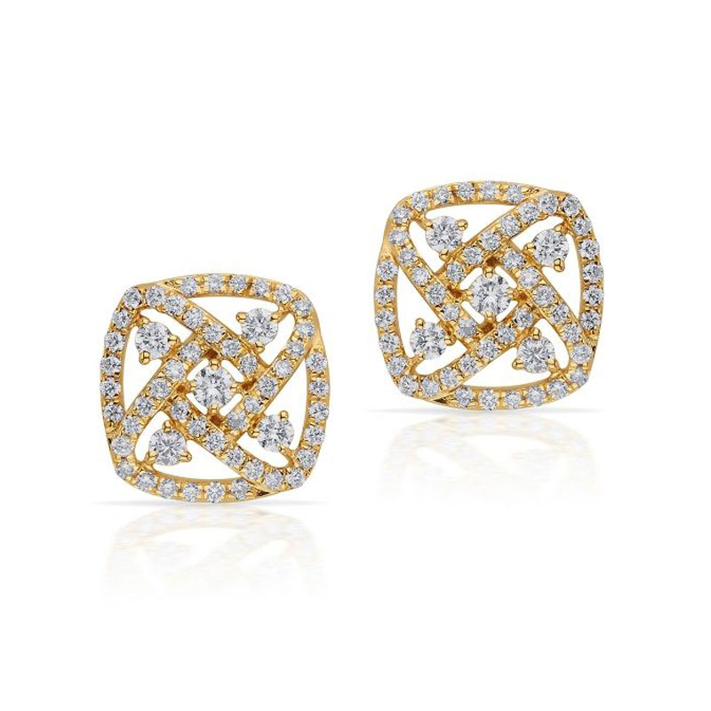 Buy quality Dainty diamond stud earrings in 14k rose gold in Pune