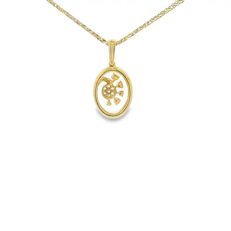 18K Gold Diamond Pendant
