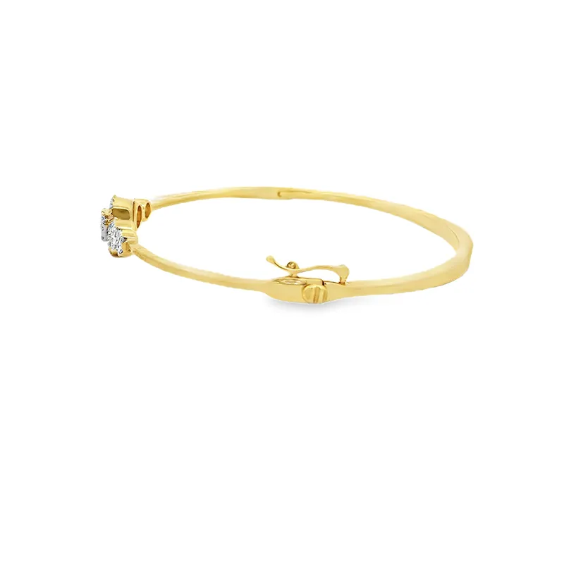 Delicate Gold Diamond Bangle Bracelet