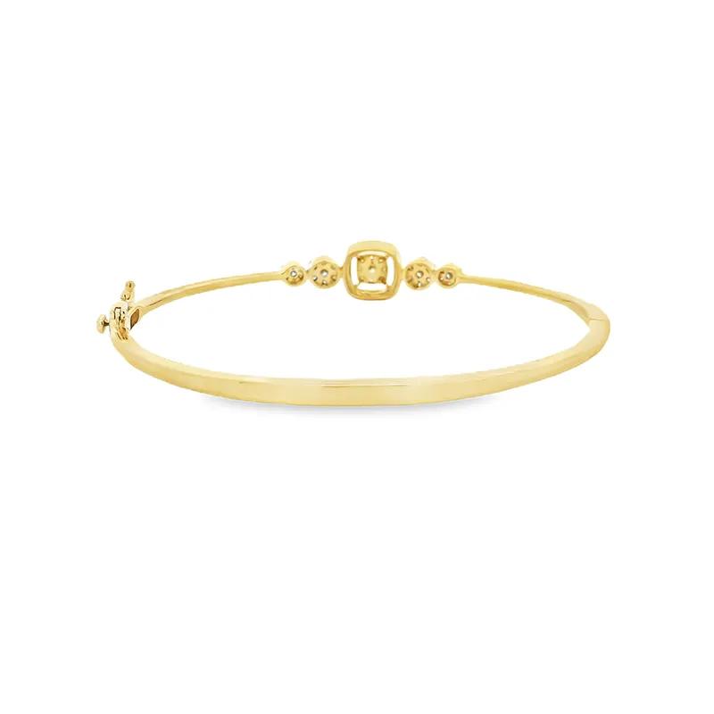 Delicate Gold Diamond Bangle Bracelet