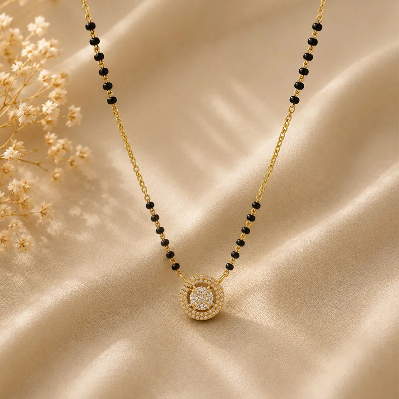 Circle of Life Gold Diamond Pendant Necklace for Everyday Wear