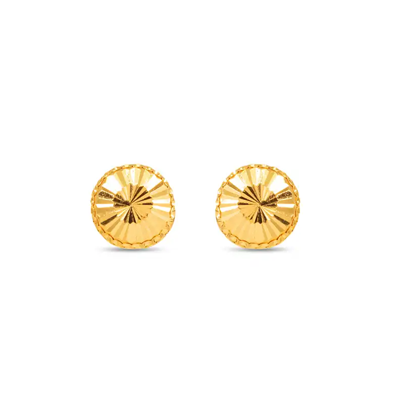 Bhindi Jewelers Classic Round 22K Gold Stud Earrings