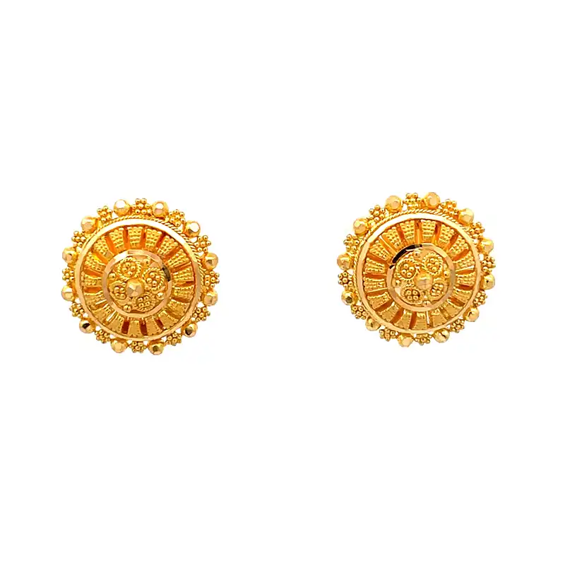 Golden Vintage Earrings in 22K