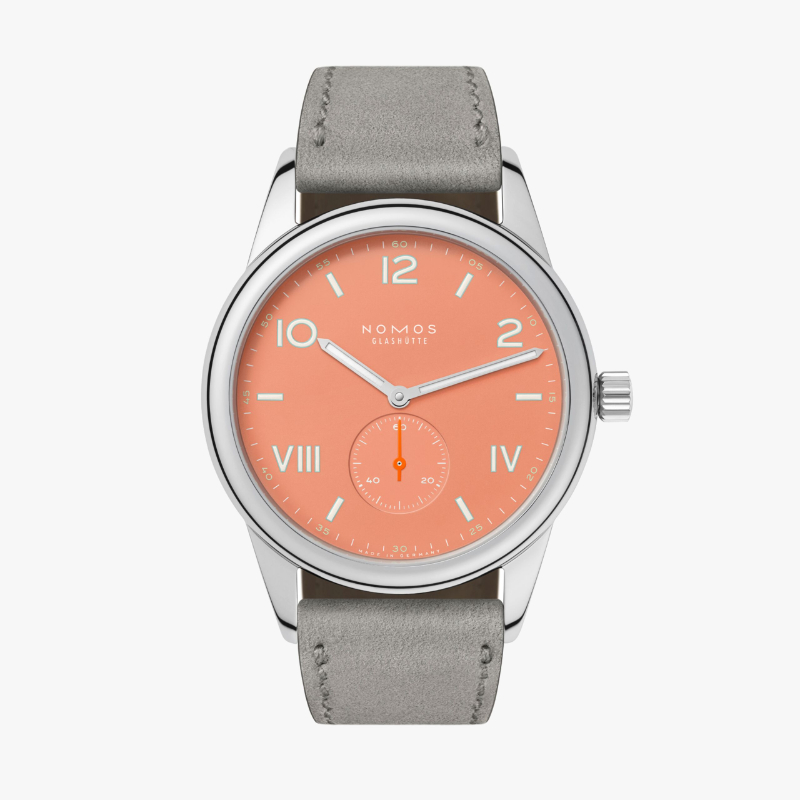 Nomos Glashuette Club Campus 38 Cream Coral Watch