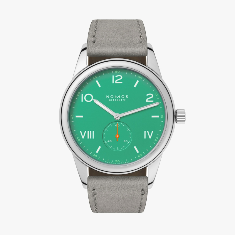 Nomos Glashuette Club Campus 38 Electric Green Watch