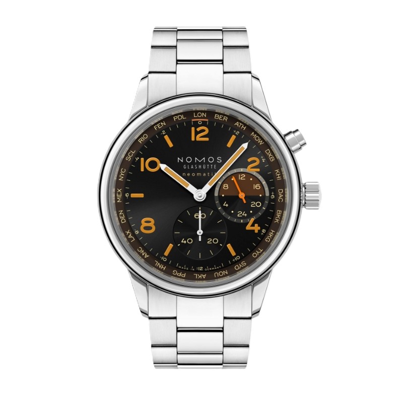 NOMOS GlashÃ¼tte NOMOS Glash&uuml;tte Club Sport Neomatik Worldtimer Grid Watch