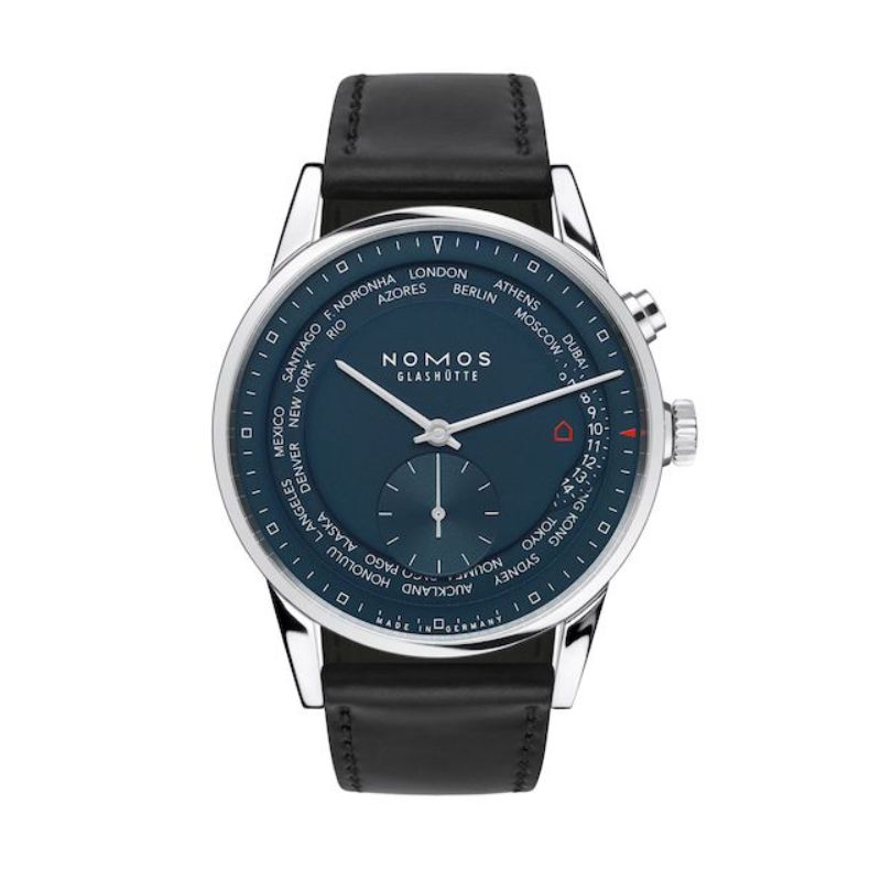 Nomos Glashuette Zurich World Time Midnight Blue Watch