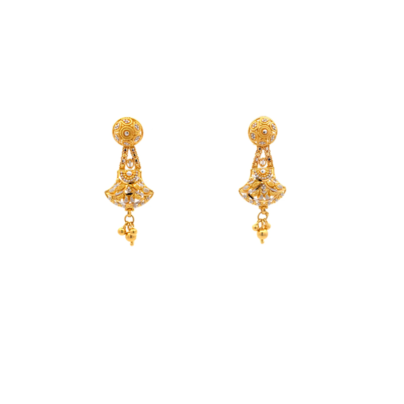 22k Yellow Gold Necklace and earrings Set