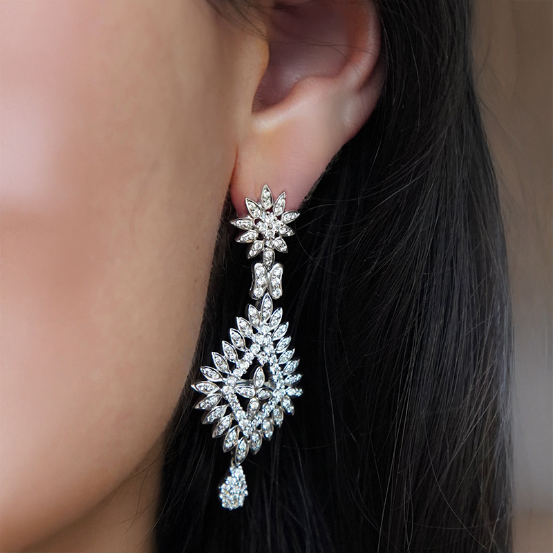 Elegant Diamond Drop Earrings