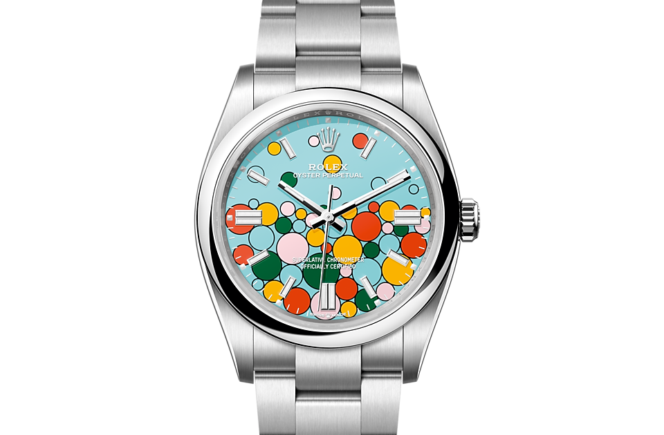 Rolex Oyster Perpetual in Oystersteel M126000 0009 Bhindi Jewelers