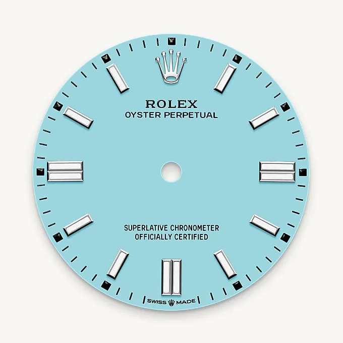 Turquoise blue dial